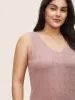 Solid Textured Jacquard Tank Top sold by Bloomchic