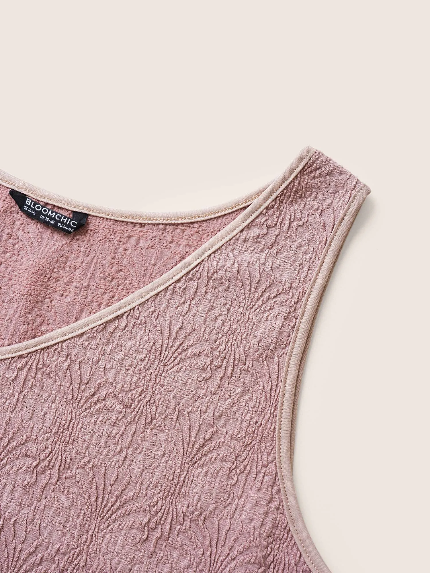 Solid Textured Jacquard Tank Top sold by Bloomchic product image thumbnail 5