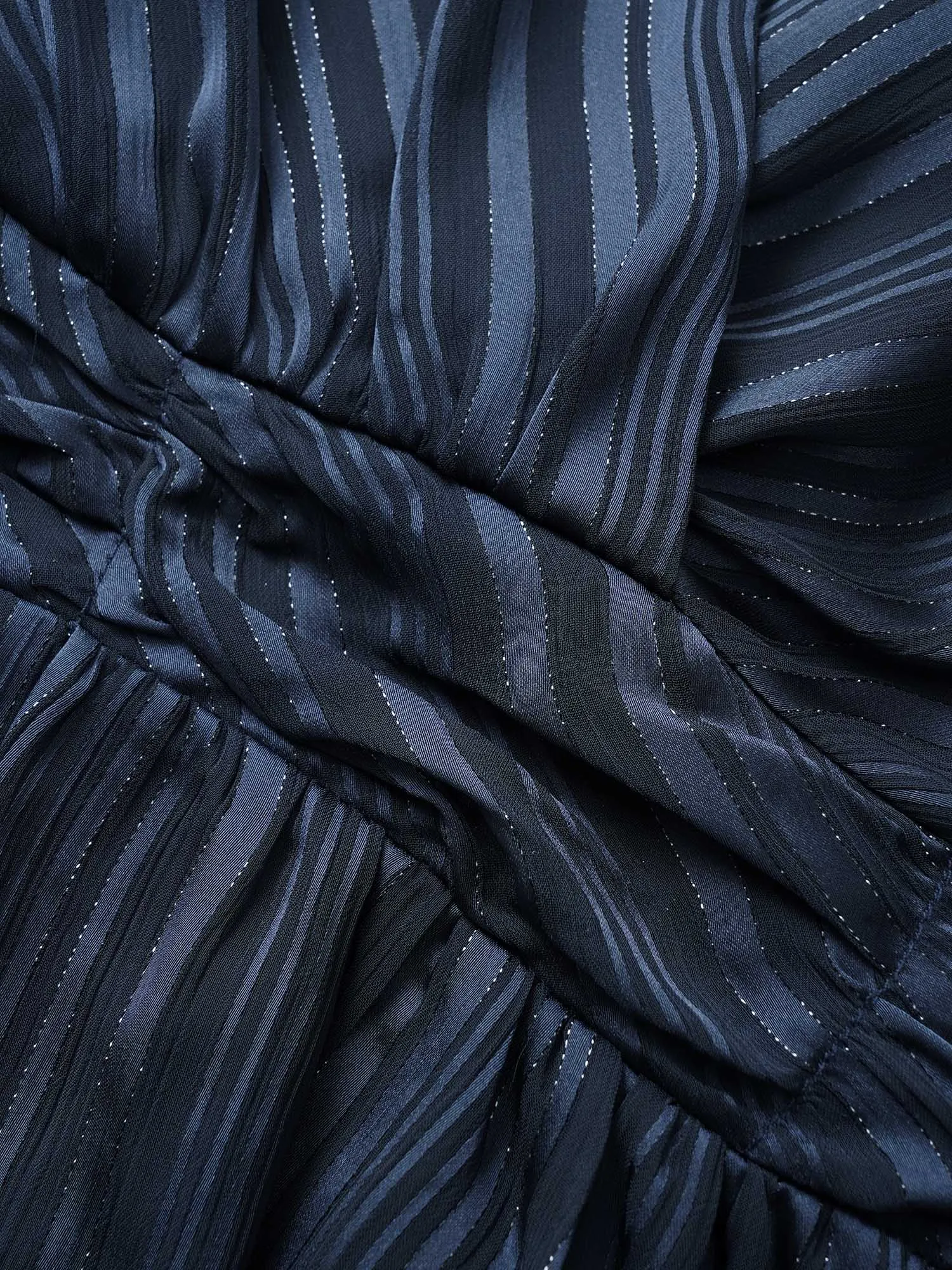 Texture Ruched Mesh Wrap Blouse sold by Bloomchic product image thumbnail 5