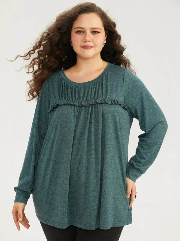 Halloween Gathered Frill Trim T-shirt sold by Bloomchic