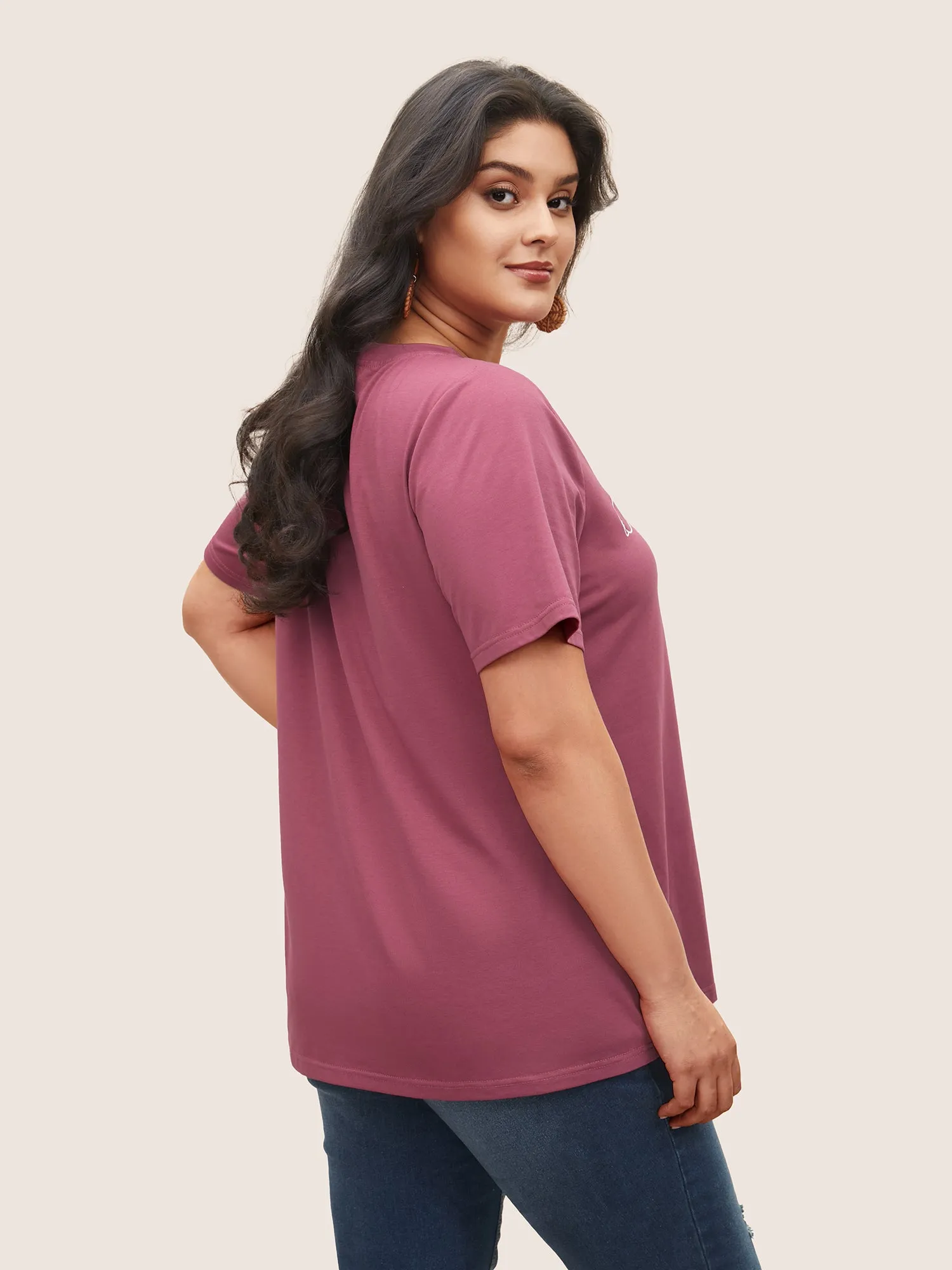 Plain Lemon Print Crew Neck T-shirt sold by Bloomchic product image thumbnail 2