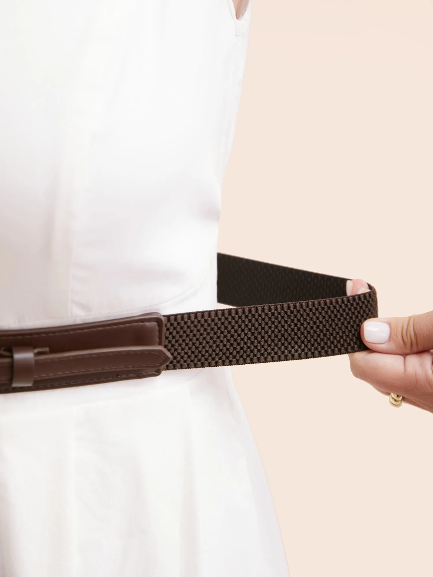 Stretchy Suede Waist Cinching Vest sold by Bloomchic product image thumbnail 5