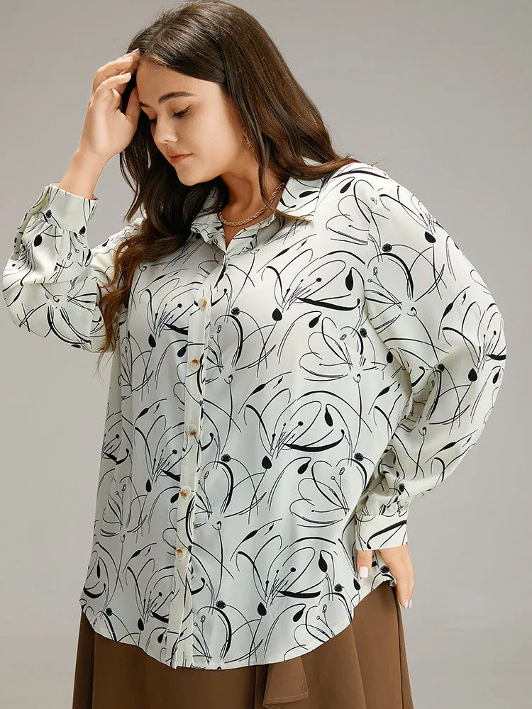 Shirt Collar Line Floral Button Through Blouse sold by Bloomchic product image thumbnail 3