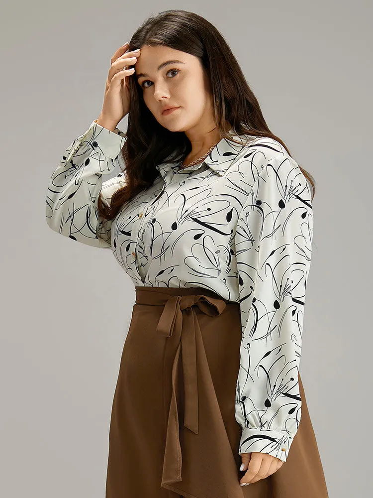 Shirt Collar Line Floral Button Through Blouse sold by Bloomchic product image thumbnail 5