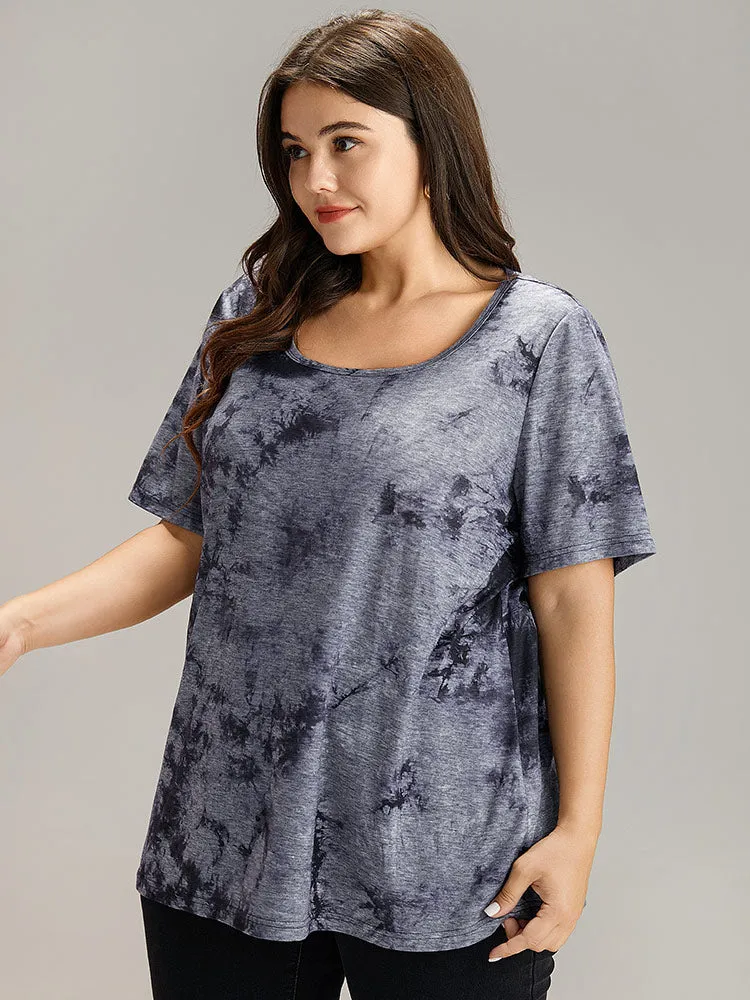 Tie Dye Square Neck T-shirt sold by Bloomchic product image thumbnail 3