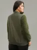 Plain Fuzzy Patchwork Zipper Flap Pocket Jacket sold by Bloomchic
