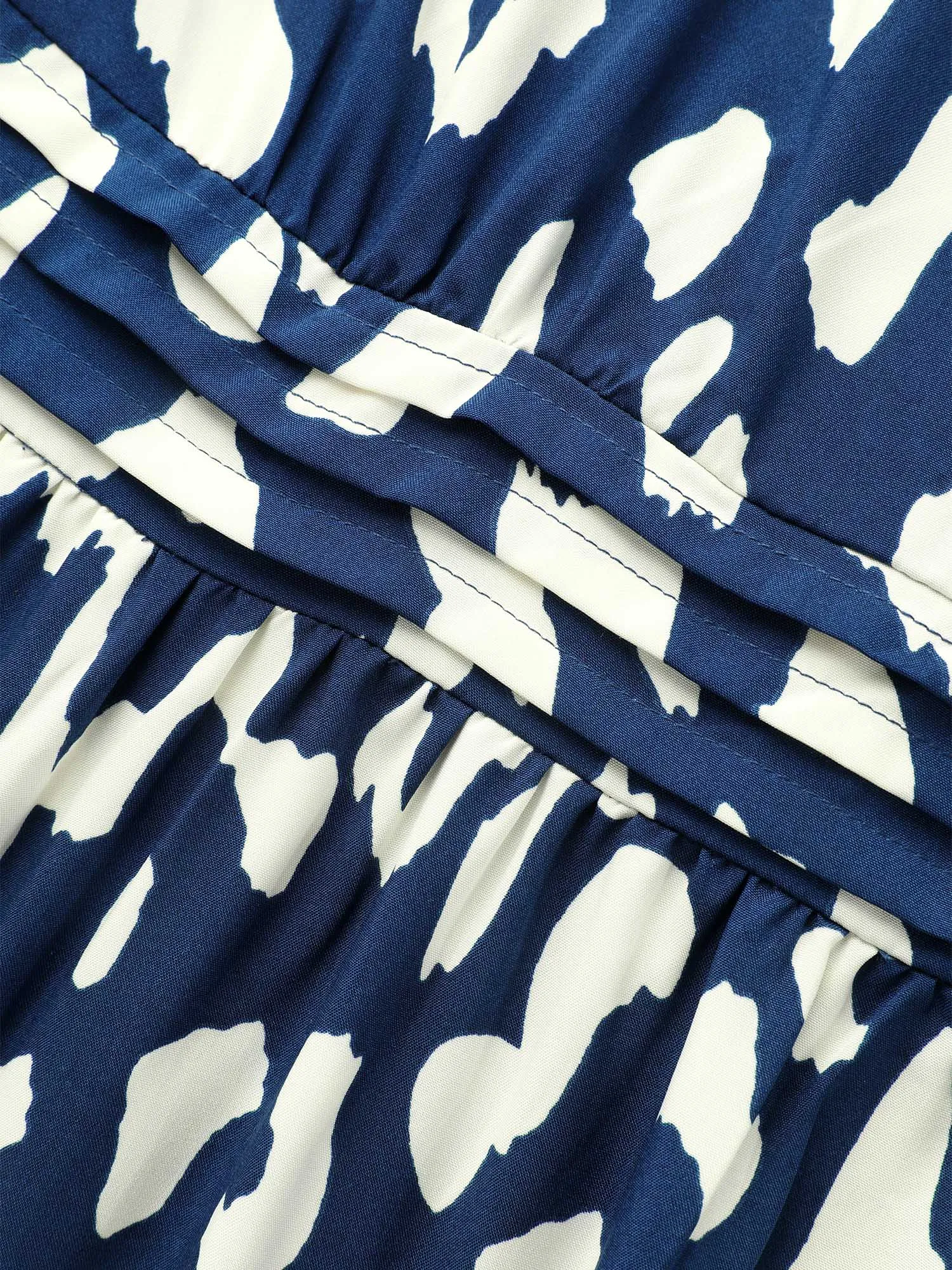 Leopard Print Shirred Split Hem Dress sold by Bloomchic product image thumbnail 5