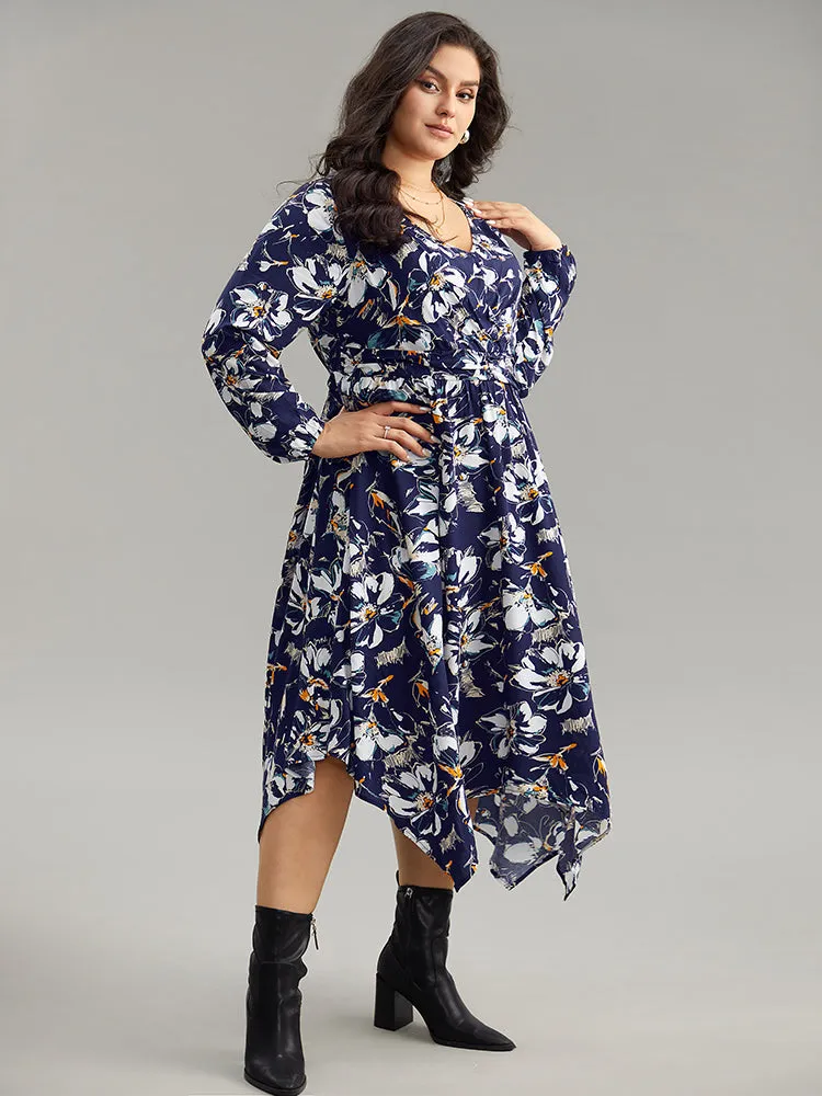 Floral Print Ruched Plicated Detail Dress sold by Bloomchic product image thumbnail 5