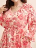 Floral Lantern Sleeve Ruffle Trim Dress sold by Bloomchic