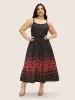 Boho Print Elastic Waist Cami Midi Dress sold by Bloomchic