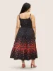 Boho Print Elastic Waist Cami Midi Dress sold by Bloomchic