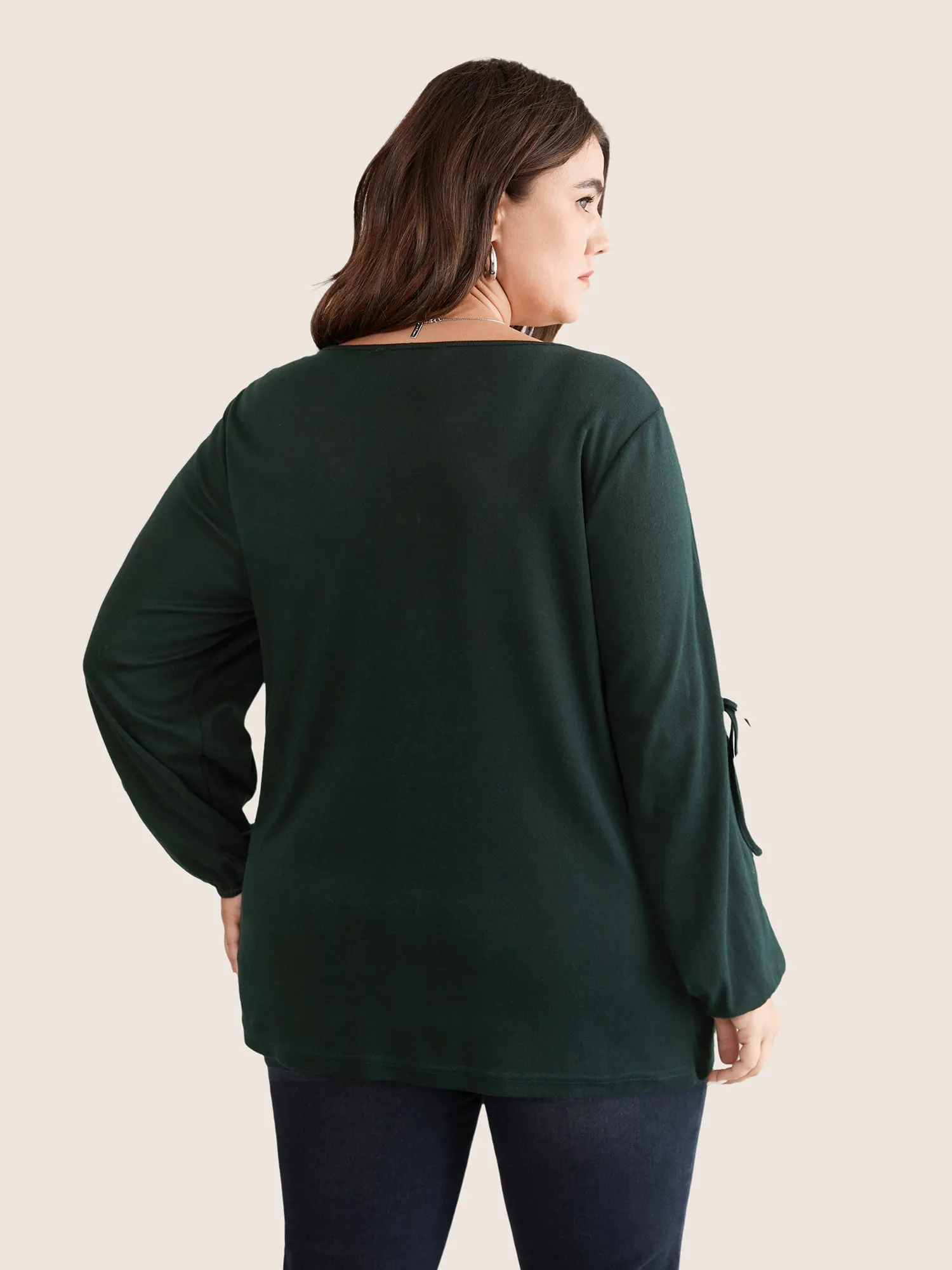 Solid V Neck Knot Ties T-shirt sold by Bloomchic product image thumbnail 5