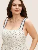 Ditsy Floral Contrast Webbing Ruffle Layered Hem Dress sold by Bloomchic