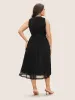 Stand Collar Luxe Belted Tank Dress sold by Bloomchic