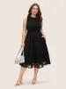 Stand Collar Luxe Belted Tank Dress sold by Bloomchic
