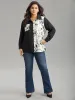Silhouette Floral Print Twill Shirt Collar Contrast Blouse sold by Bloomchic