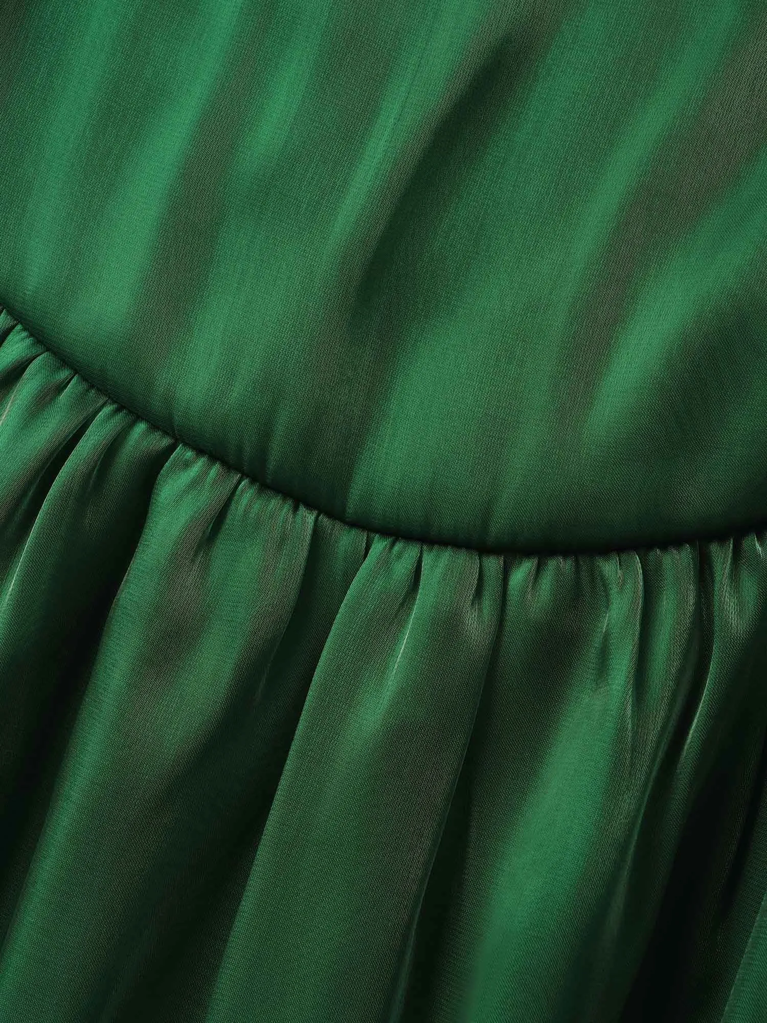 Organza Square Neck Ruffle Sleeve Midi Dress sold by Bloomchic product image thumbnail 5