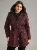 Solid Zipper Drawstring Knot Flap Detail Coat sold by Bloomchic