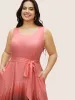Round Neck Ombre Belted Tank Dress sold by Bloomchic