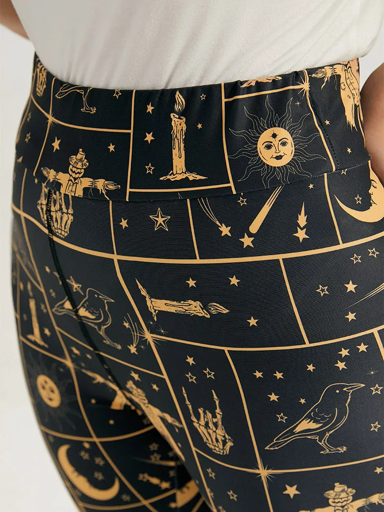 Halloween Graphic Skinny Elastic Waist Leggings sold by Bloomchic product image thumbnail 5