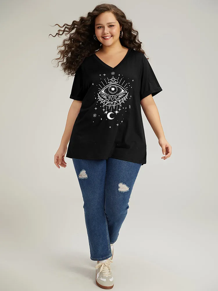 Halloween Horoscope Print V Neck T-shirt sold by Bloomchic product image thumbnail 5