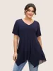 Supersoft Essentials Patchwork Mesh Hanky Hem T-shirt sold by Bloomchic