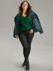 Plain Texture V Neck Roll Dolman Sleeve T-shirt sold by Bloomchic