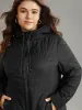 Drawstring Patchwork PU Leather Zipper Jacket sold by Bloomchic