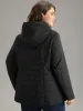 Drawstring Patchwork PU Leather Zipper Jacket sold by Bloomchic