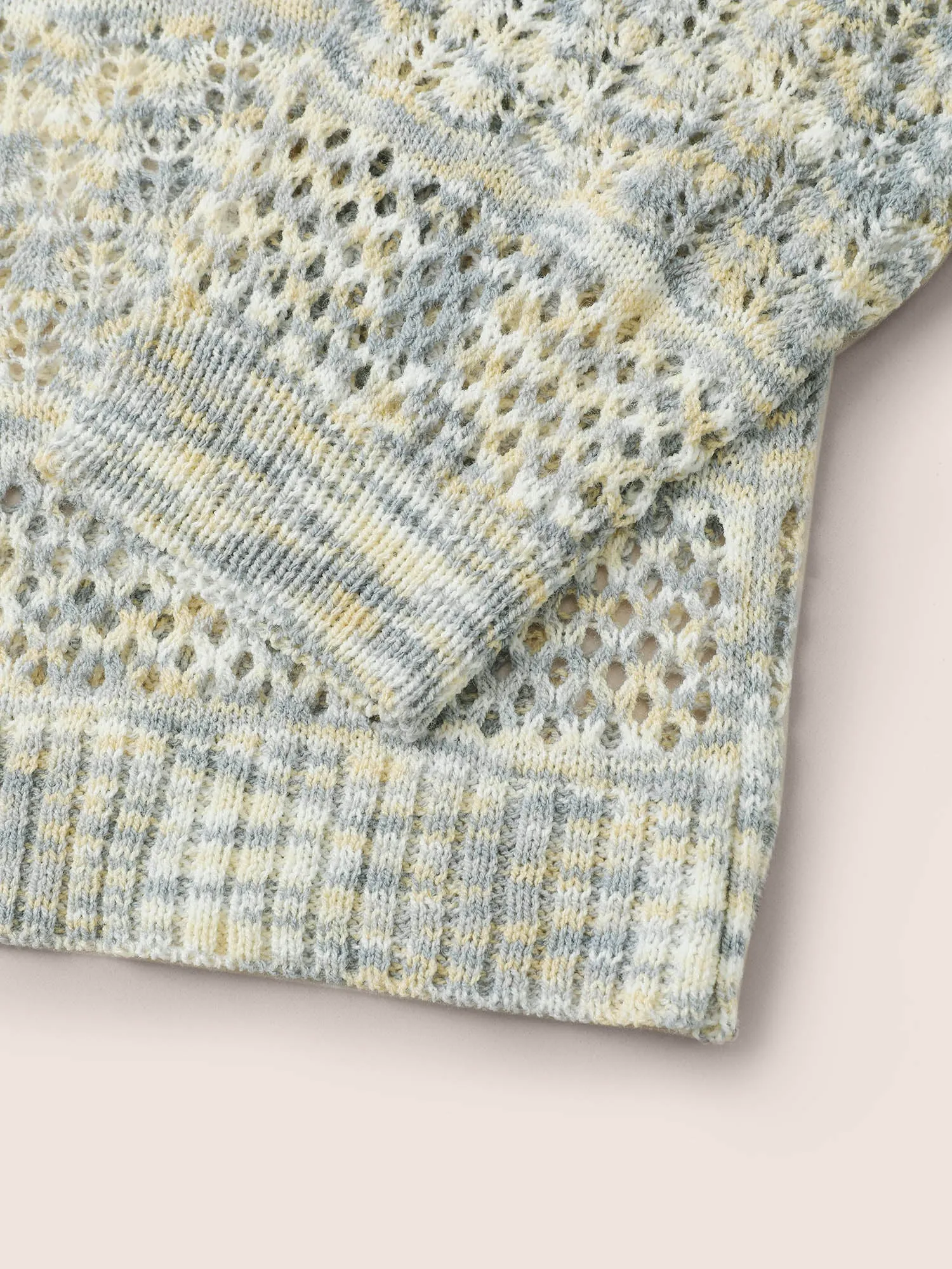 Ombre Heather Hollow Out Texture Pullover sold by Bloomchic product image thumbnail 5