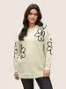 Supersoft Essentials Floral Embroidered Crew Neck Pullover sold by Bloomchic