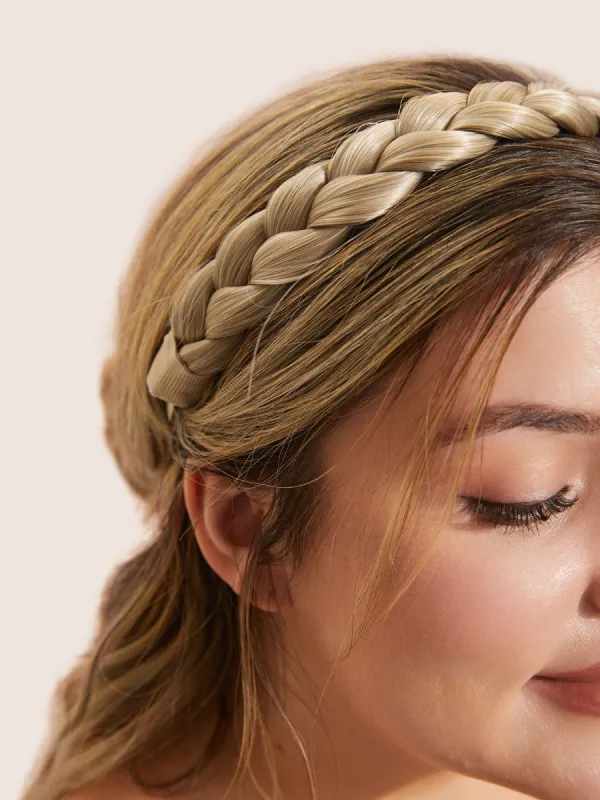 Hand woven Twist Braid Headband With Adjustable Belt sold by Bloomchic