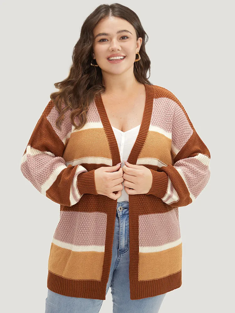 Striped Contrast Elastic Cuffs Cardigan sold by Bloomchic product image thumbnail 5