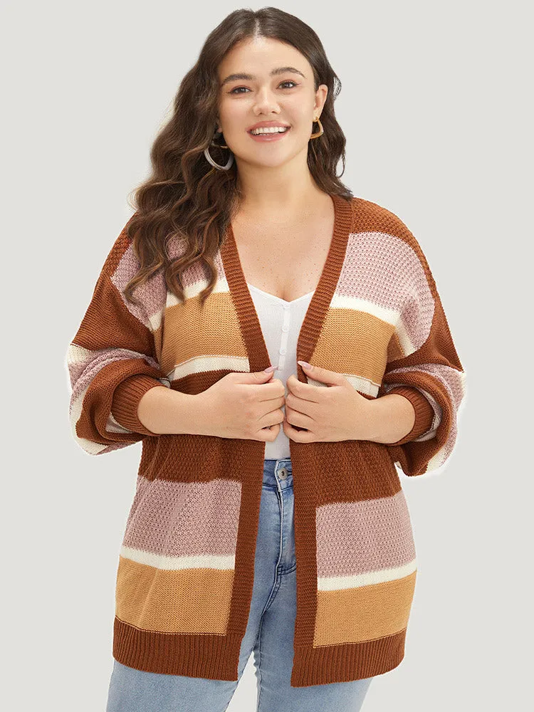 Striped Contrast Elastic Cuffs Cardigan sold by Bloomchic product image thumbnail 3