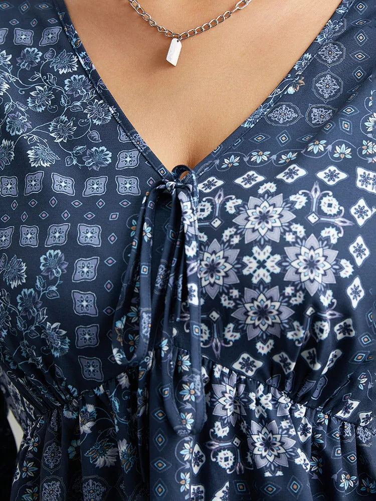 Bandana Print Bowknot Frill Trim Blouse sold by Bloomchic product image thumbnail 5