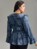 Bandana Print Bowknot Frill Trim Blouse sold by Bloomchic
