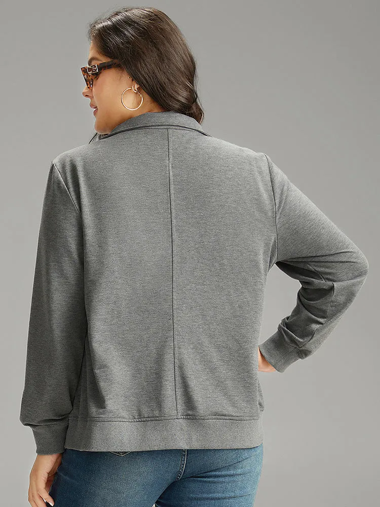 Solid Zipper Pocket Jacket sold by Bloomchic product image thumbnail 2