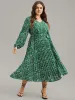 Ditsy Floral Belted Pleated Dress sold by Bloomchic