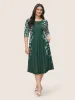 Silhouette Floral Print Pocket Elastic Waist Dress sold by Bloomchic