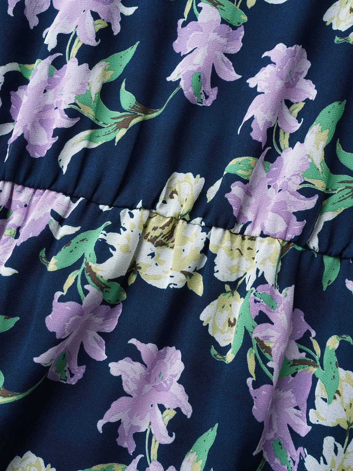 Floral Mock Neck Asymmetrical Hem Dress sold by Bloomchic product image thumbnail 5
