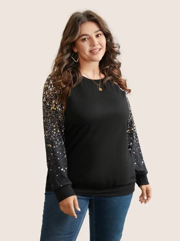 Ombre Boho Print Raglan Sleeve T-shirt sold by Bloomchic
