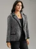 Tweed Suit Collar Contrast Trim Blazer sold by Bloomchic