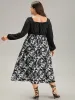 Floral Print Ruched Bowknot Patchwork Dress sold by Bloomchic