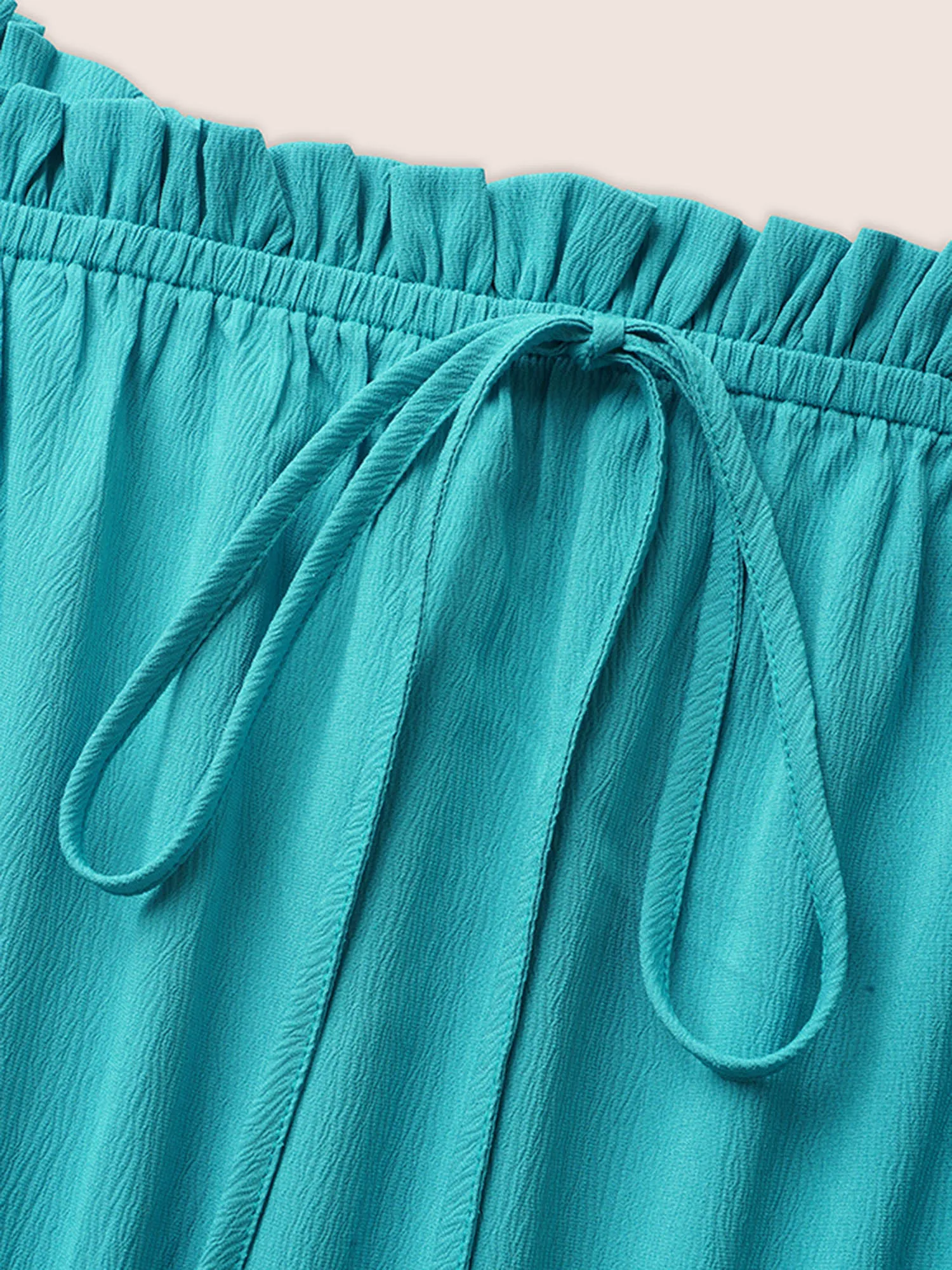 One Shoulder Neck Frill Trim Tie Knot Dress sold by Bloomchic product image thumbnail 5