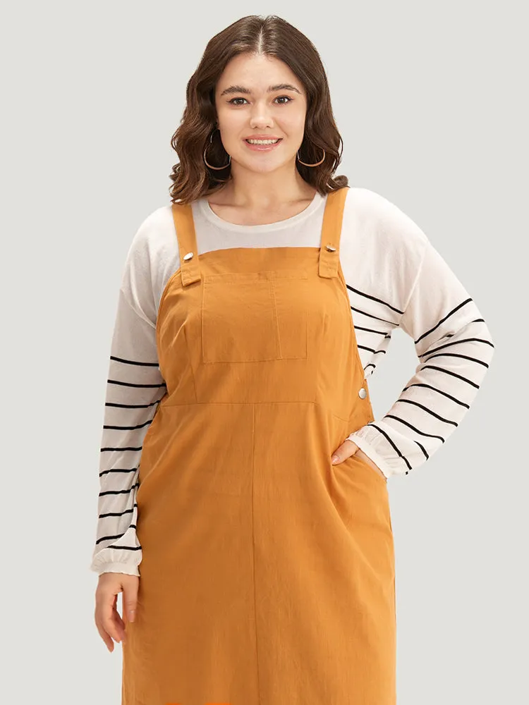 Plain Pocket Adjustable Straps Spaghetti Strap Dress sold by Bloomchic product image thumbnail 2