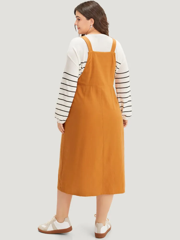 Plain Pocket Adjustable Straps Spaghetti Strap Dress sold by Bloomchic product image thumbnail 3