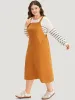 Plain Pocket Adjustable Straps Spaghetti Strap Dress sold by Bloomchic
