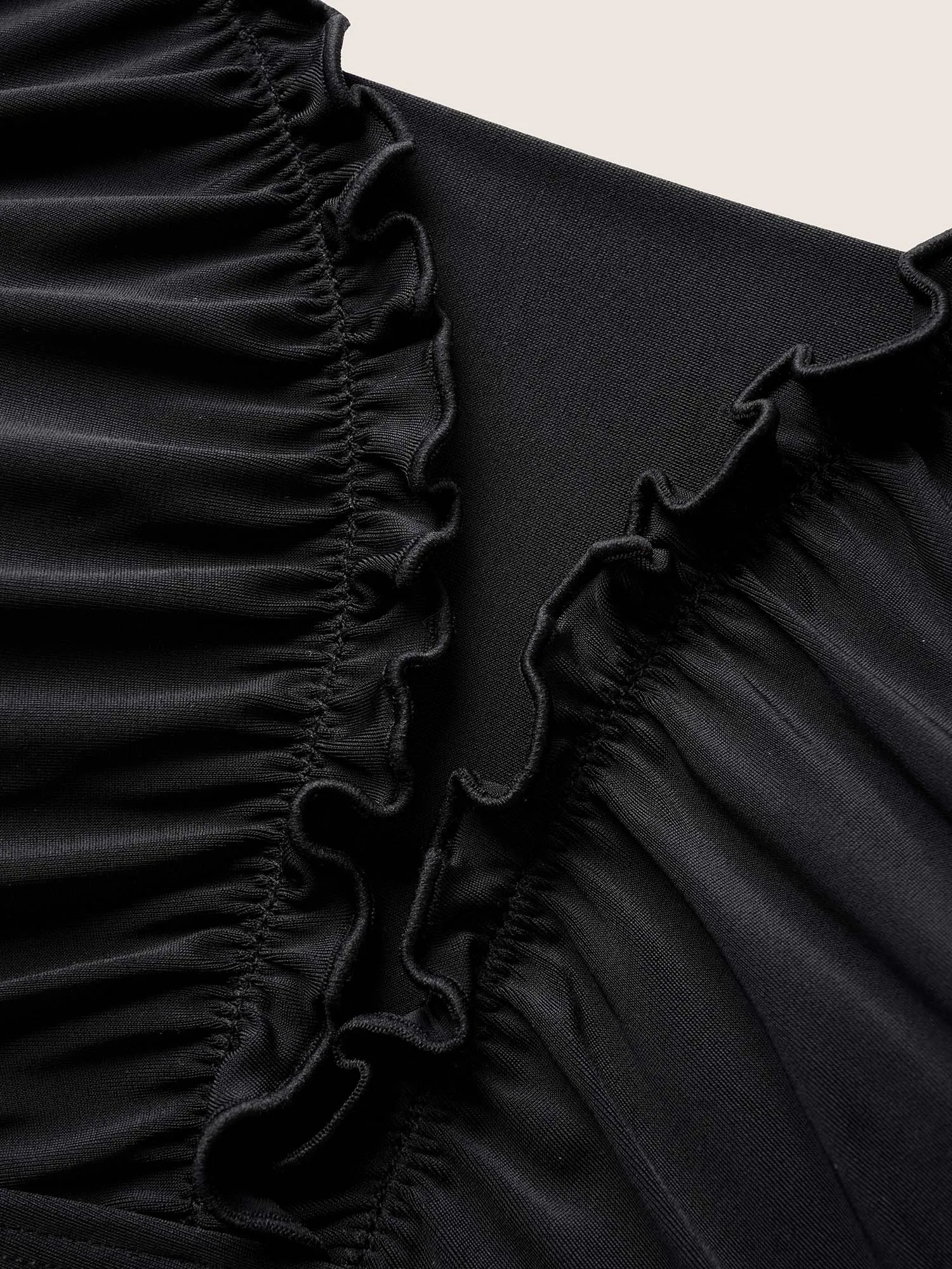 V Neck Gathered Frill Trim Swim Top sold by Bloomchic product image thumbnail 4