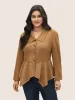 Solid Faux Suede Zipper Hanky Hem Jacket sold by Bloomchic