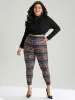 Snowflake Striped Very Stretchy Ankle Leggings sold by Bloomchic
